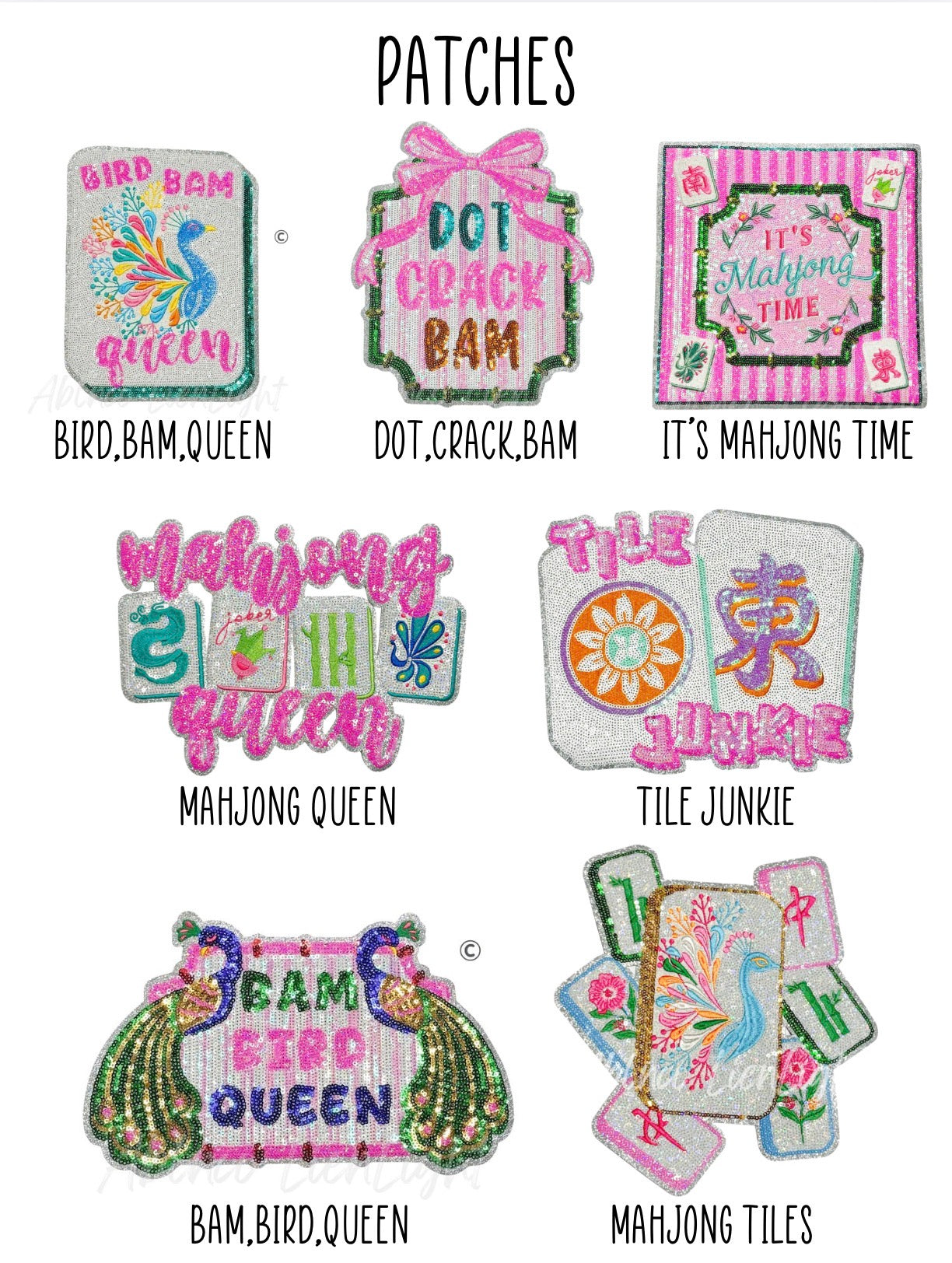 Mahjong Sweatshirt - Multiple Patches, Multiple Colors