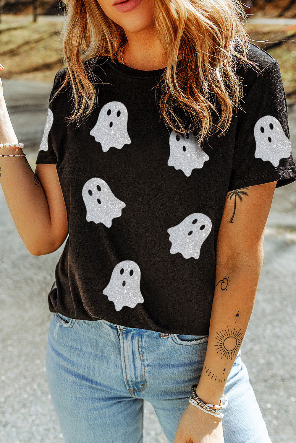 Sequin Silver Ghost Tee