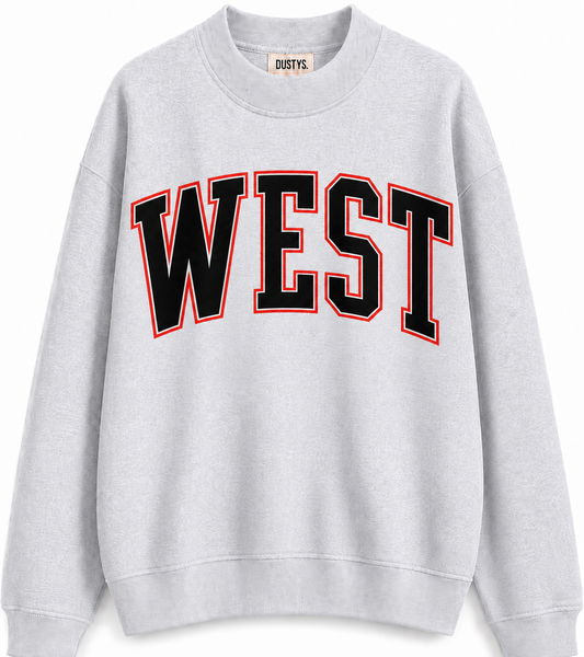 Light Grey WEST mockneck PREORDER YOUTH and ADULT