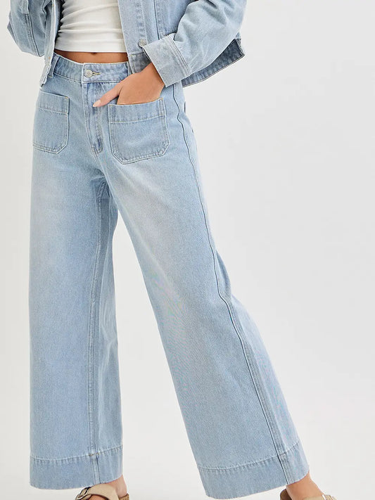 Wide Leg Denim Jeans