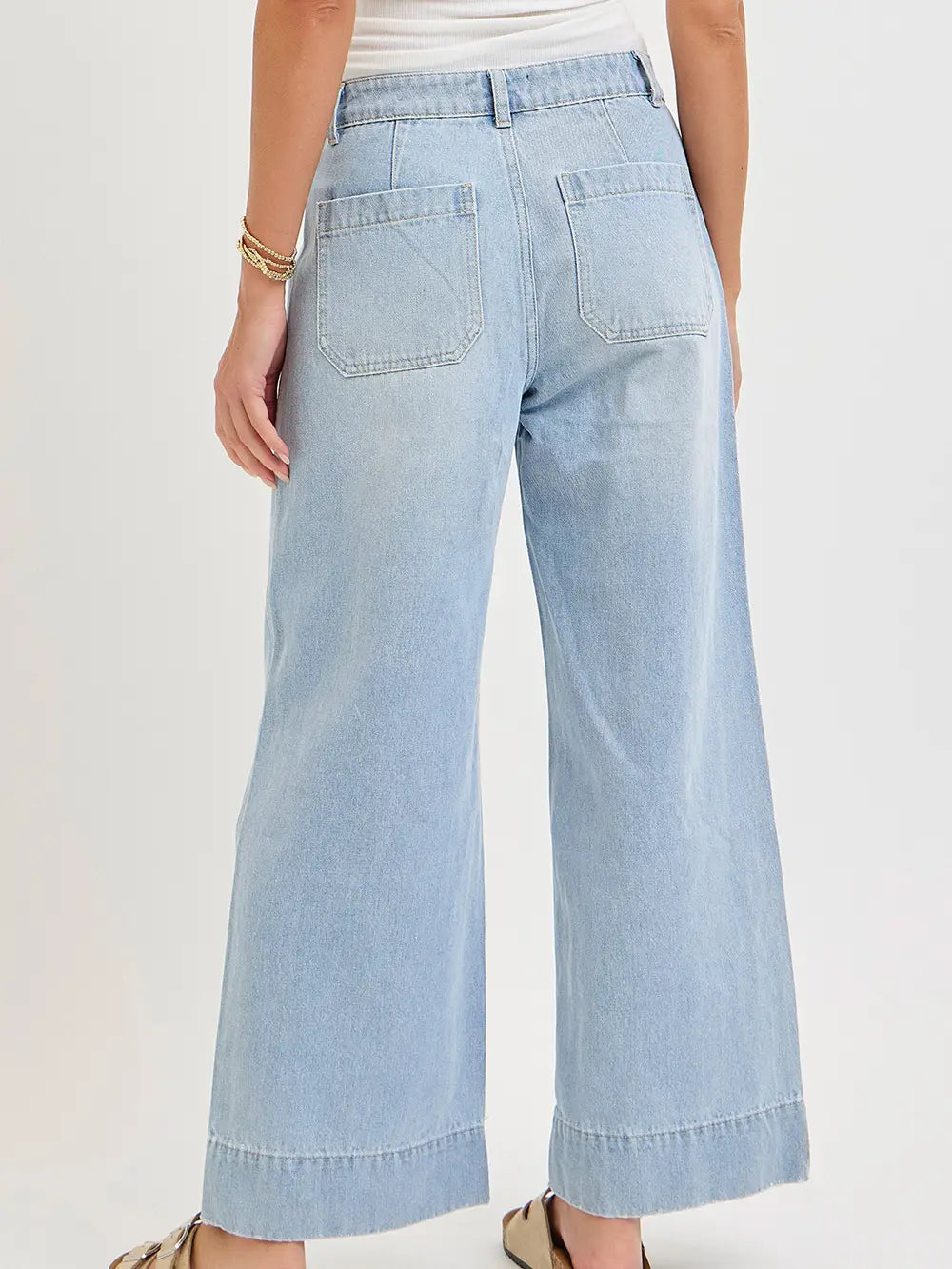 Wide Leg Denim Jeans
