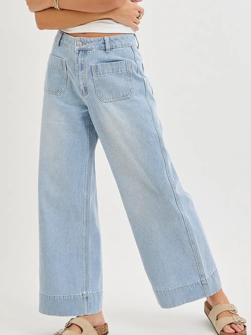 Wide Leg Denim Jeans