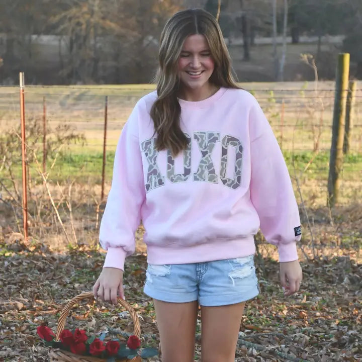 Lulu Mac Pink Camo XOXO Sweatshirt