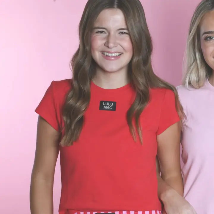 Lulu Mac Red Baby Doll Tee