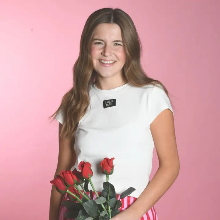 Lulu Mac White Baby Doll Tee