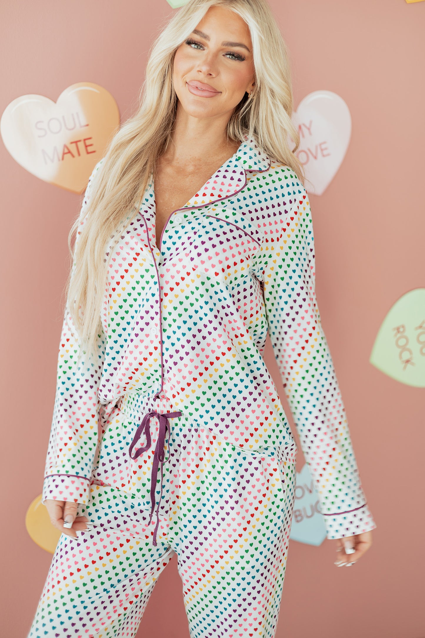 Multicolor Heart Pajamas