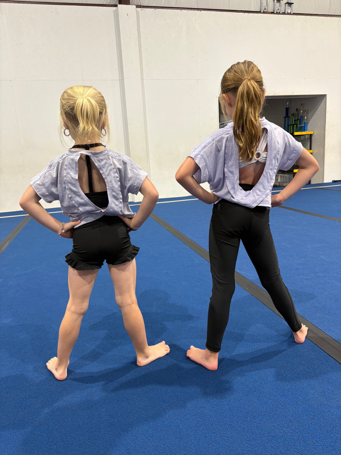 Kids Short Sleeve Open Back Athletic Shirt - Multiple Colors