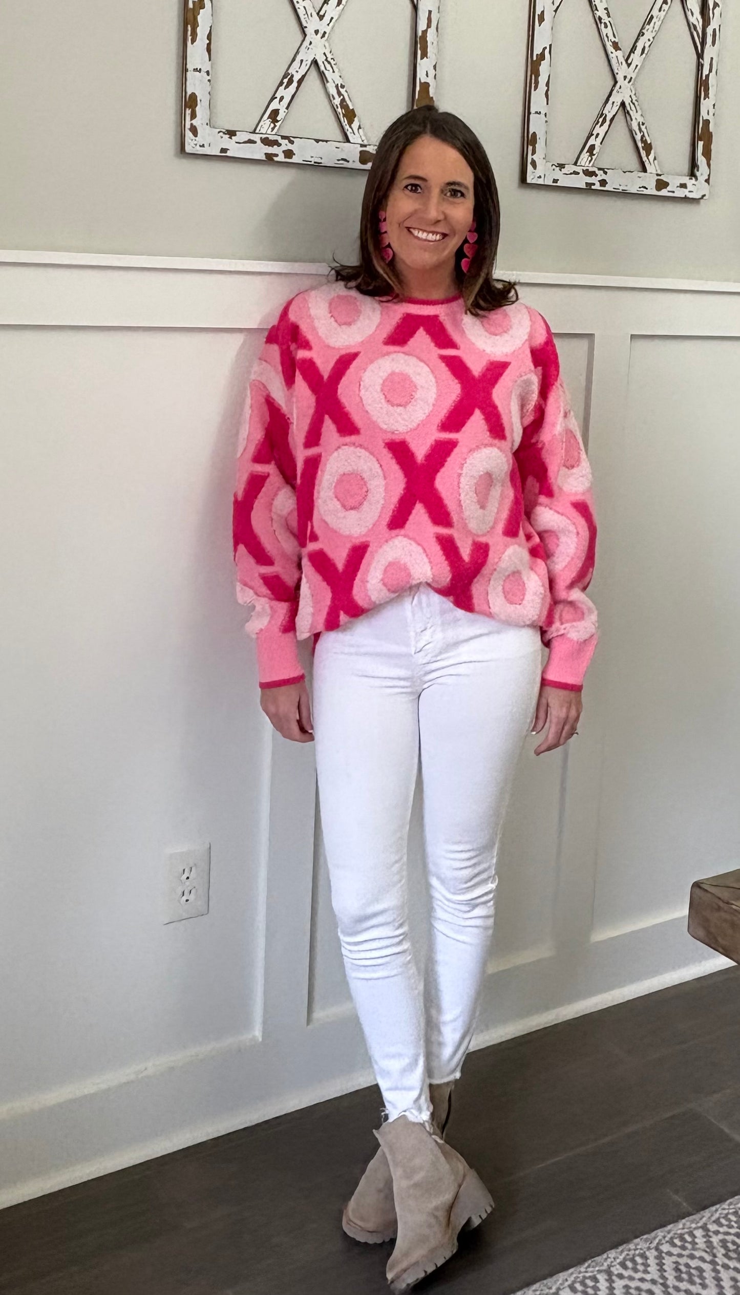 Pink XOXO Valentine’s Day Sweater