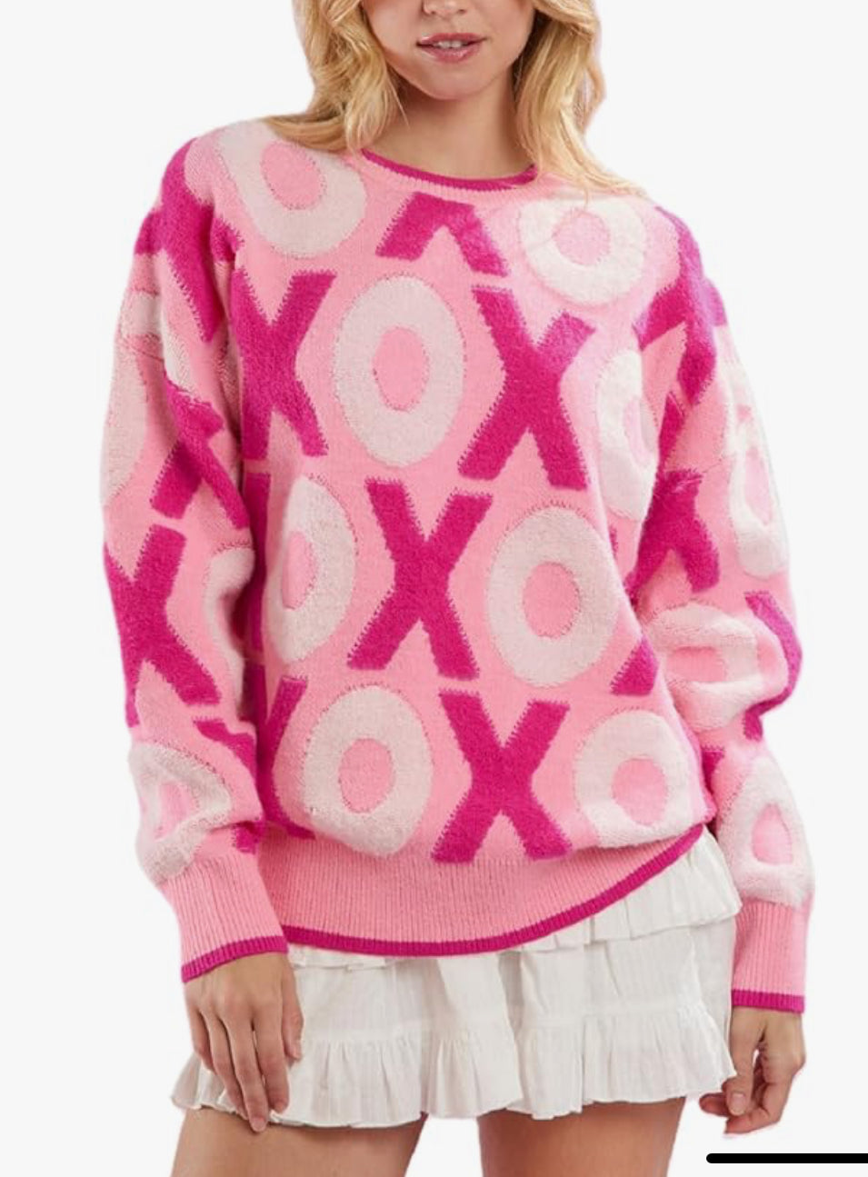 Pink XOXO Valentine’s Day Sweater