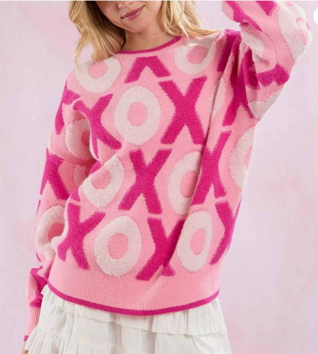 Pink XOXO Valentine’s Day Sweater