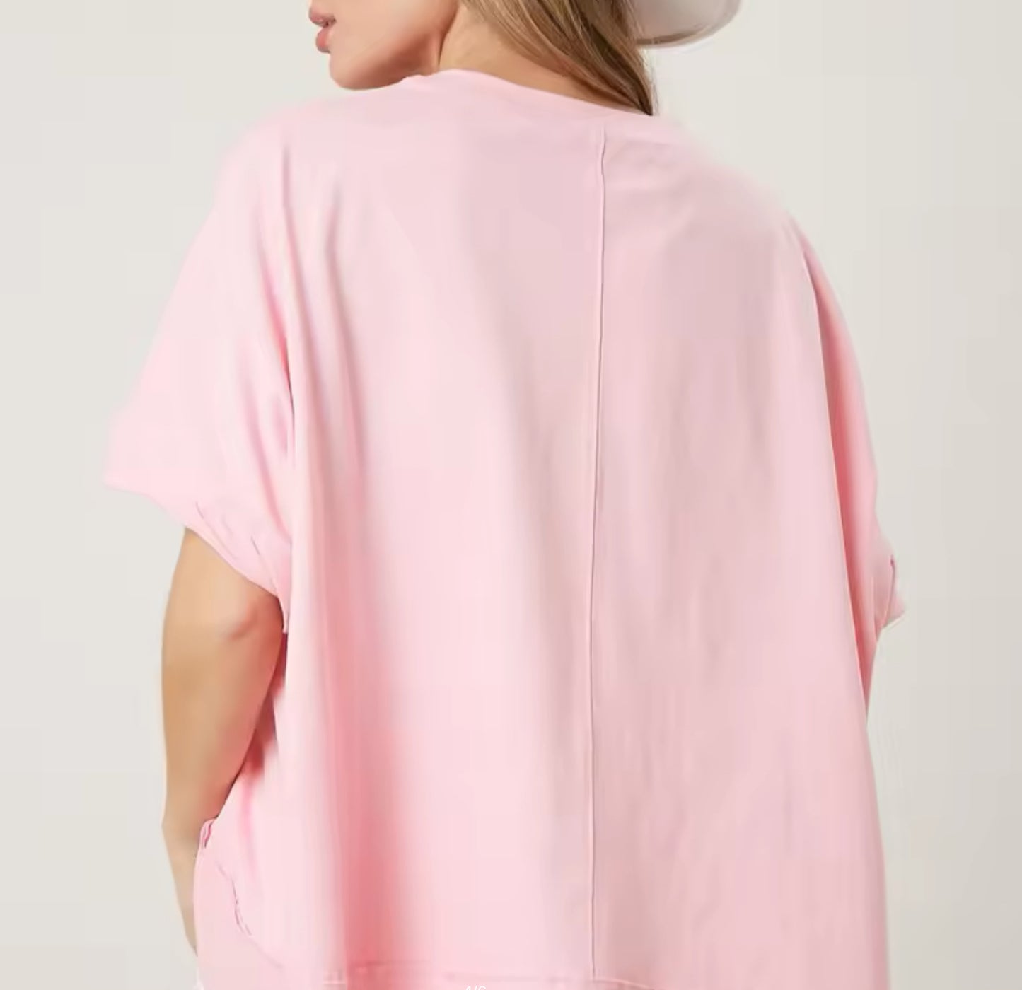 Oversized Pink Sequin Crawfish Tee