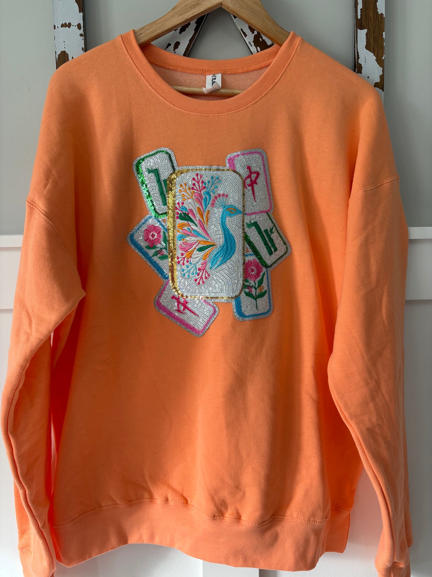 Cantaloupe Mahjong Sequin Tile Sweatshirt