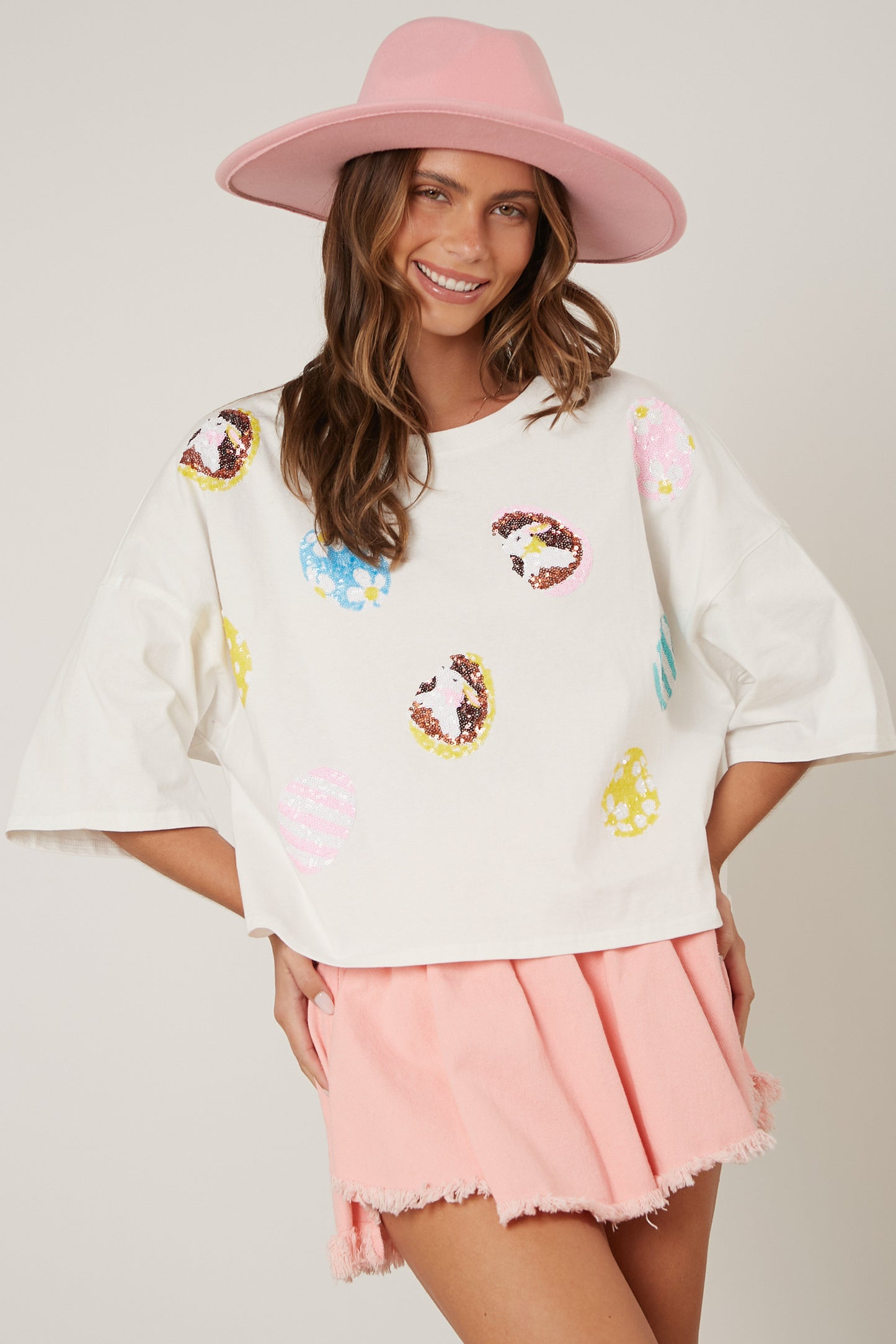 Easter Egg & Bunny Sequin Tee