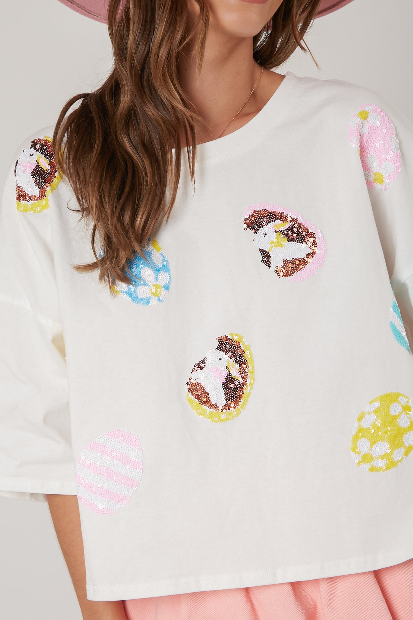 Easter Egg & Bunny Sequin Tee