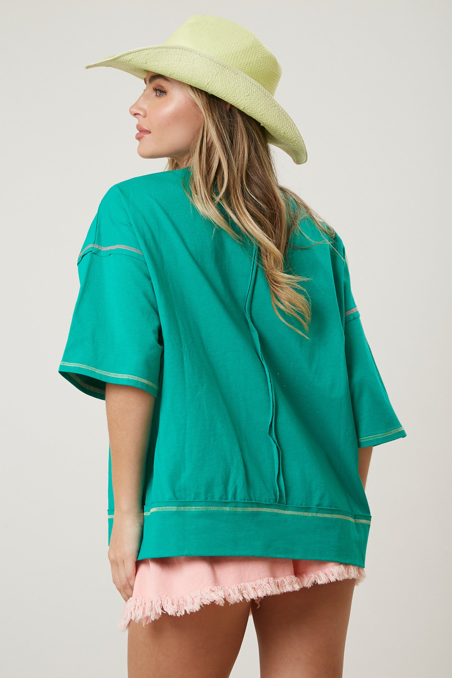 Green Drinks Tinsel Embroidery Tee