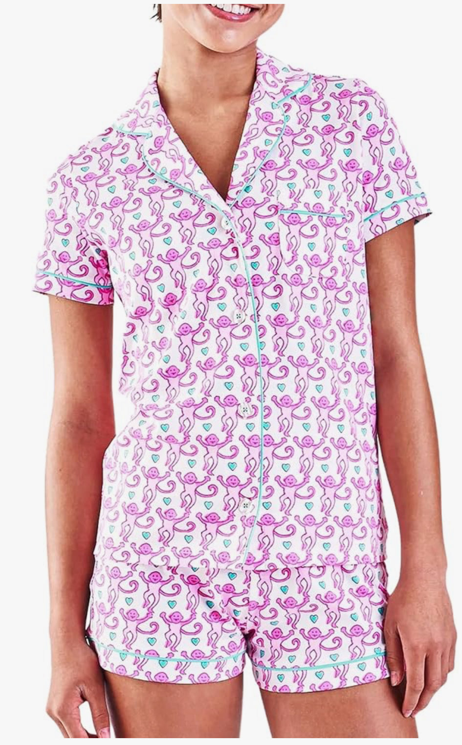 Adult Monkey Print Pajamas - MULTIPLE COLORS