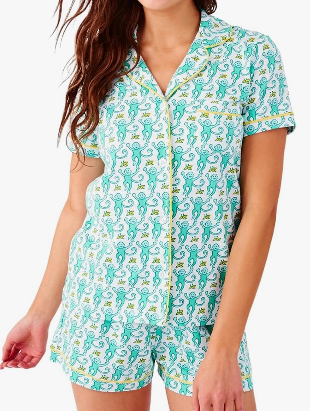 Adult Monkey Print Pajamas - MULTIPLE COLORS