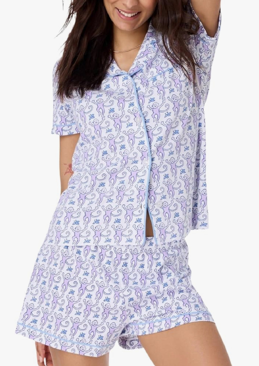 Adult Monkey Print Pajamas - MULTIPLE COLORS