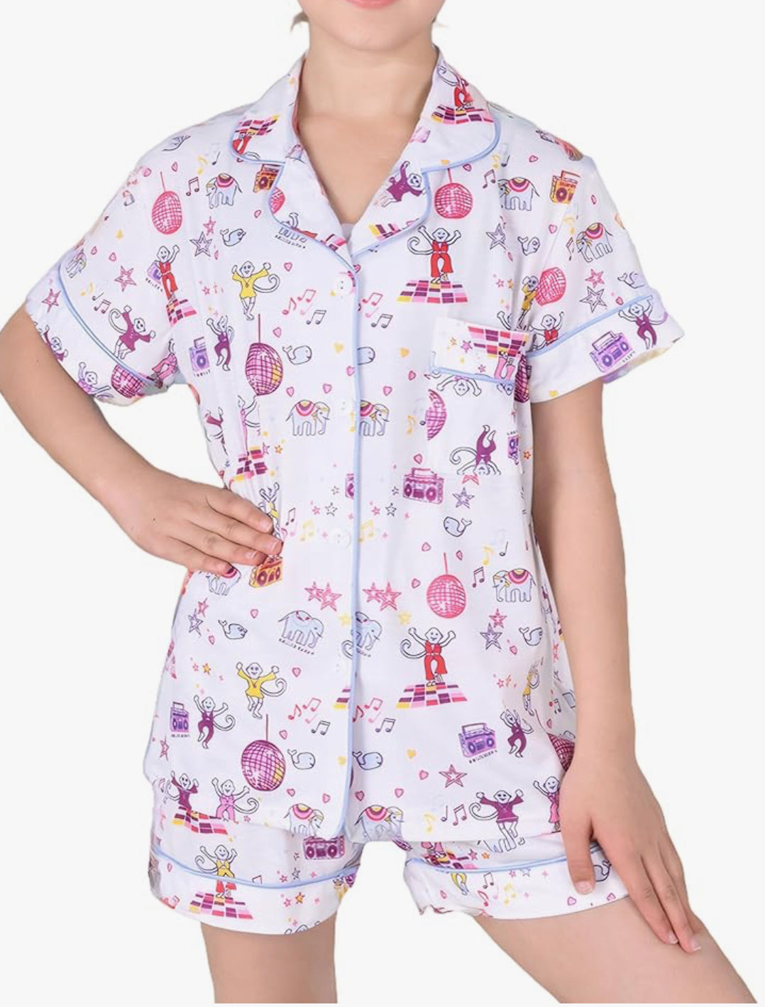 Kids Monkey Print Pajamas - Multiple Colors