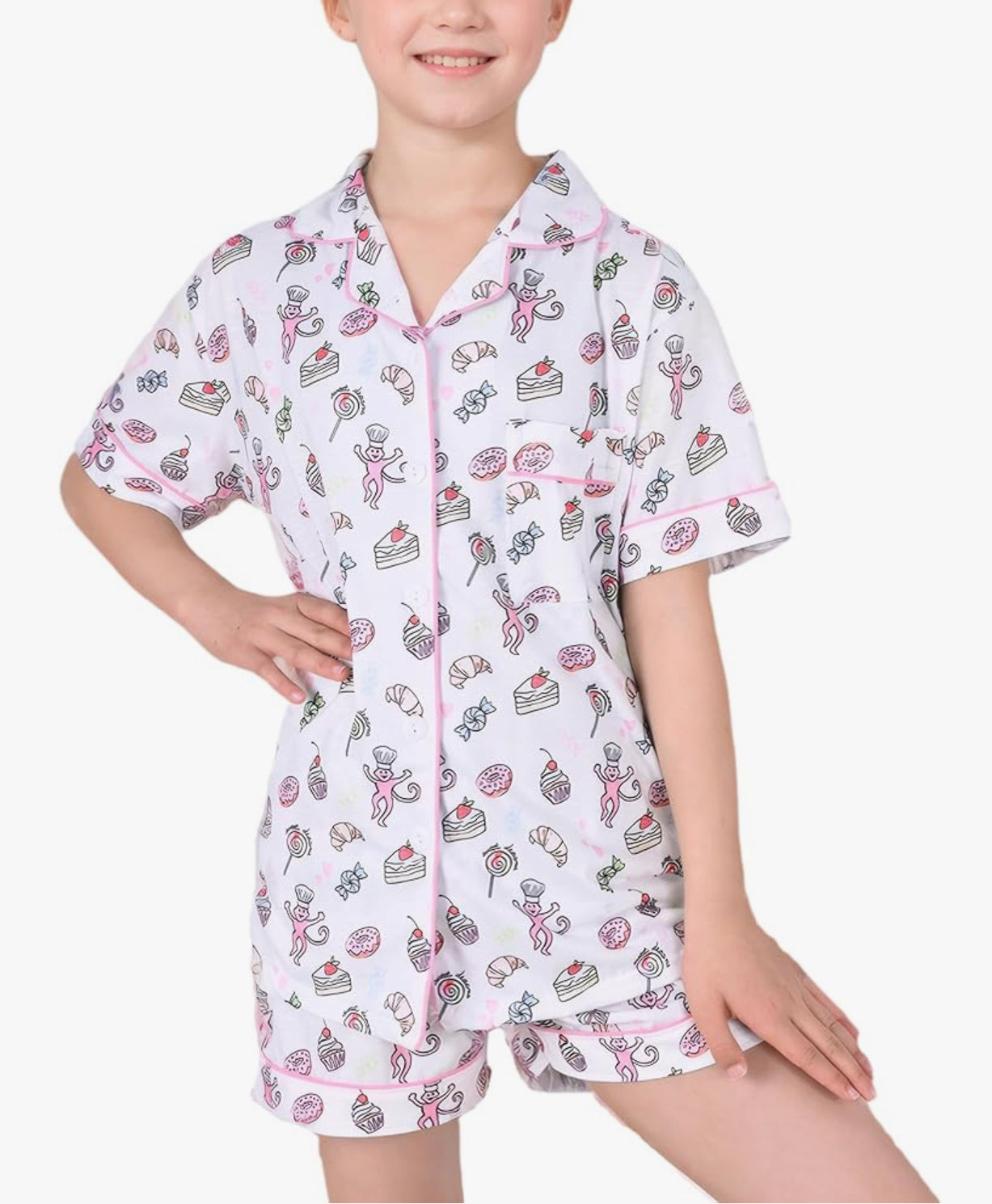 Kids Monkey Print Pajamas - Multiple Colors