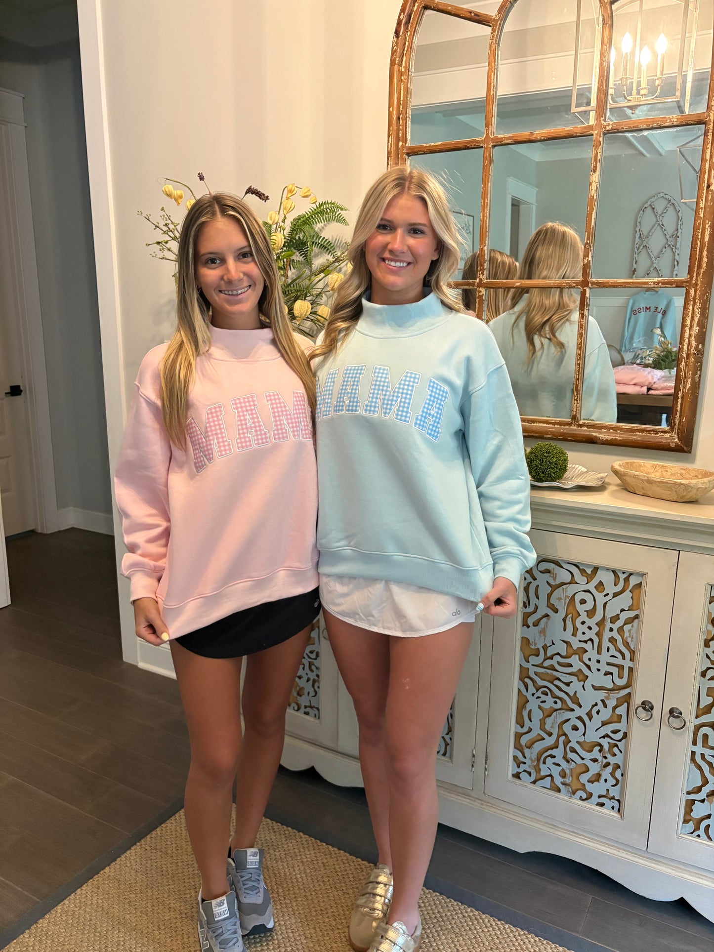 Light Blue MAMA mockneck