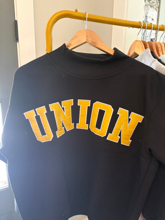 In stock Black UNION mockneck