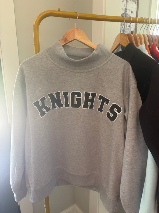 REVERSIBLE Light grey KNIGHTS mockneck