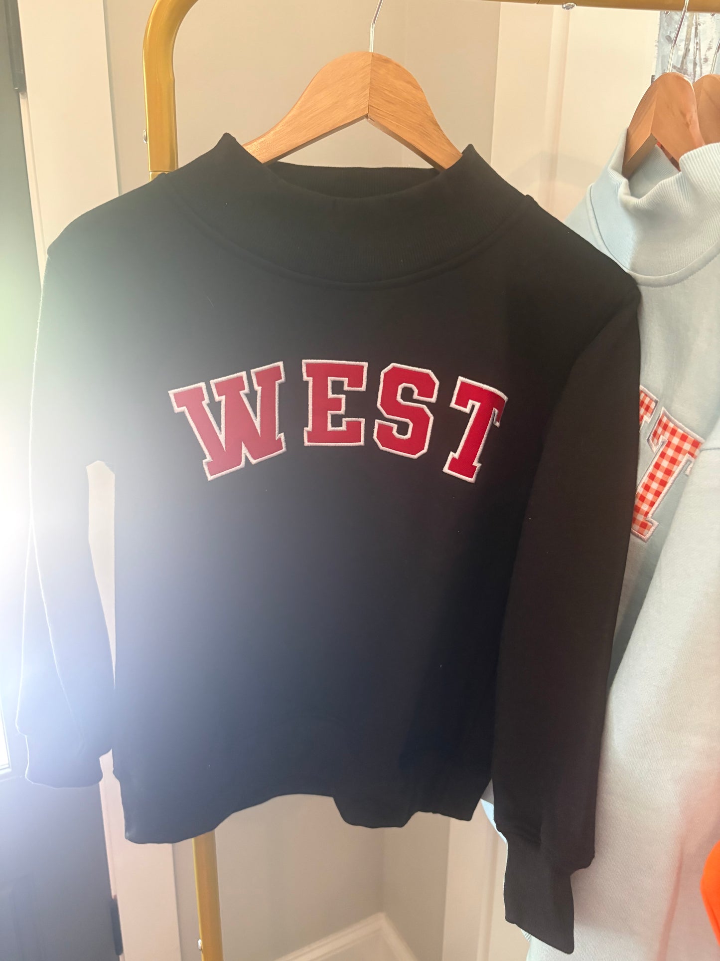 Black WEST Mockneck