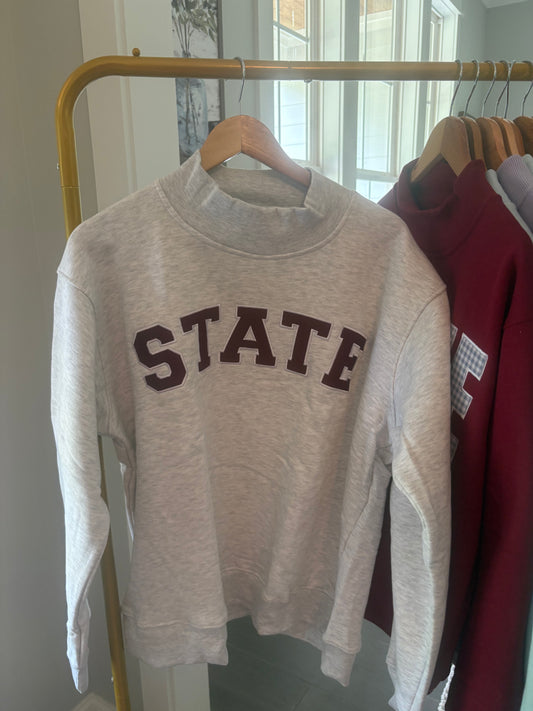Grey STATE Mockneck