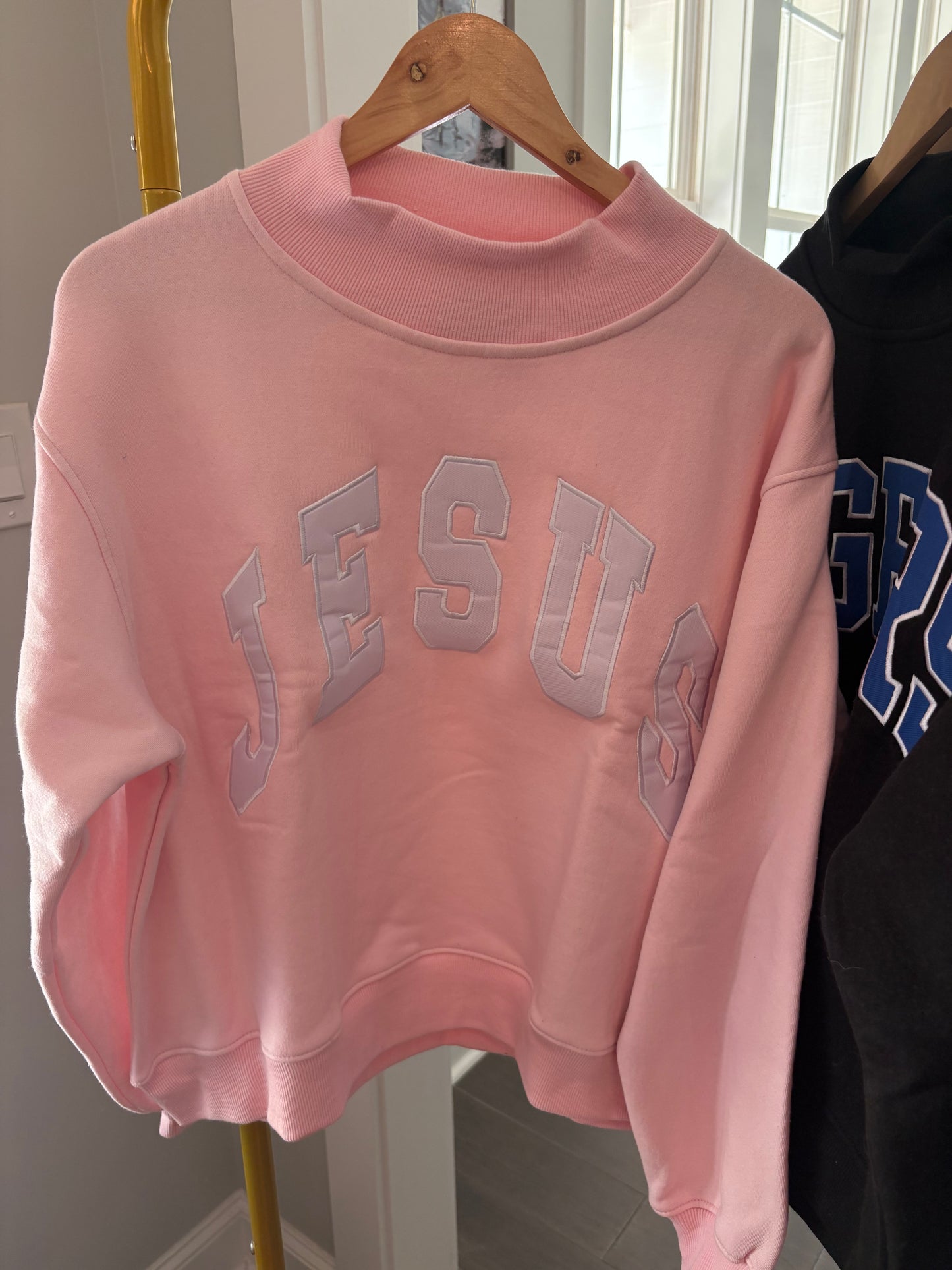 Light Pink JESUS Mockneck