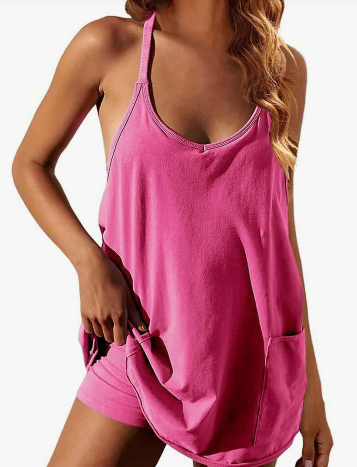 Pink Athletic Mini Dress