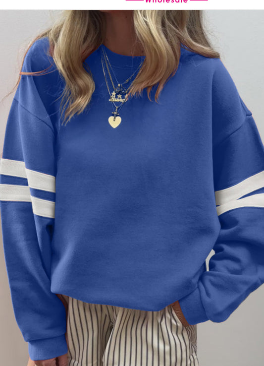 Oversized Game Day Sweatshirt - MULTIPLE COLORS