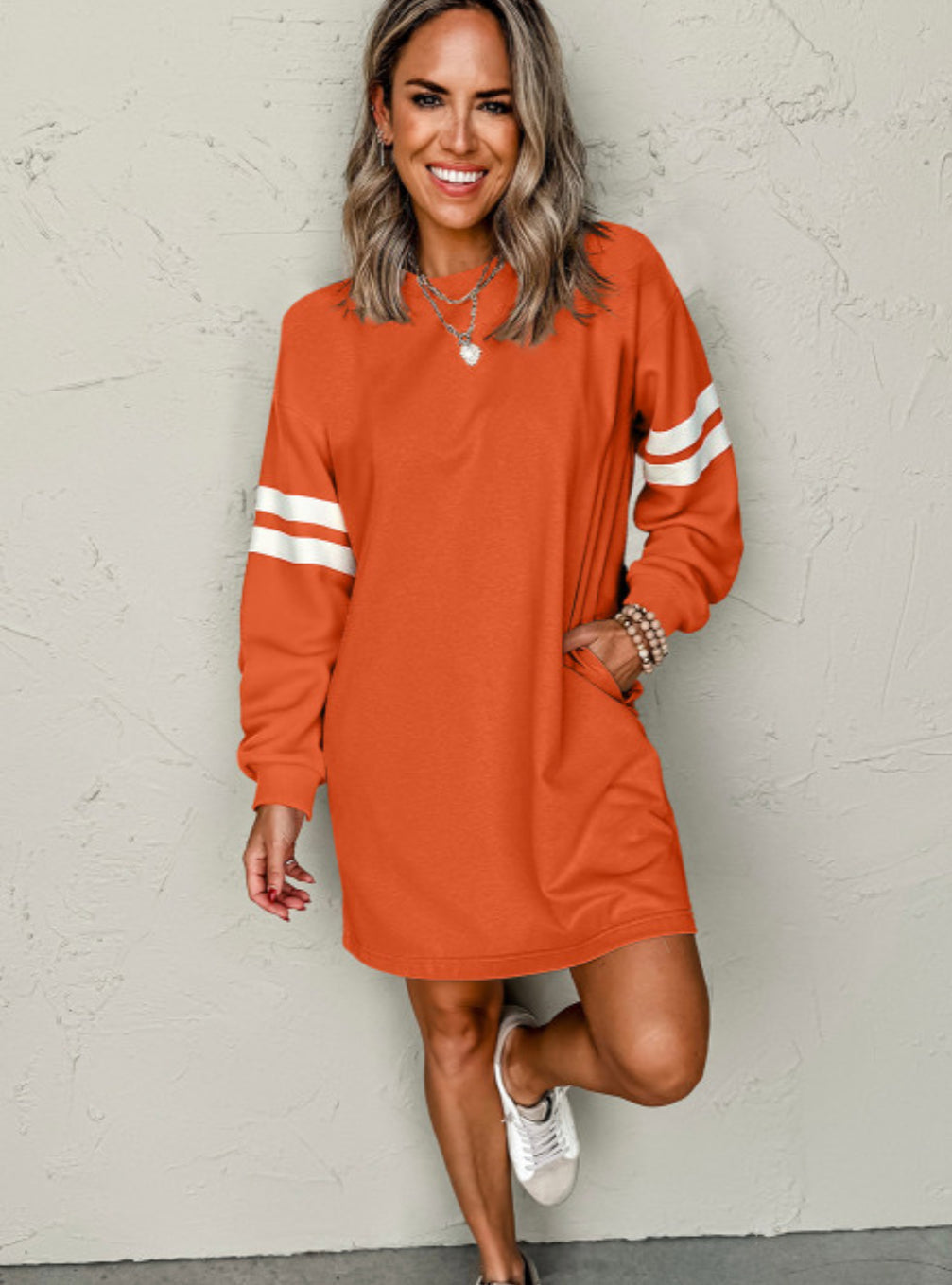 Game Day Varsity Stripe Dress with Pockets - MULTIPLE COLORS