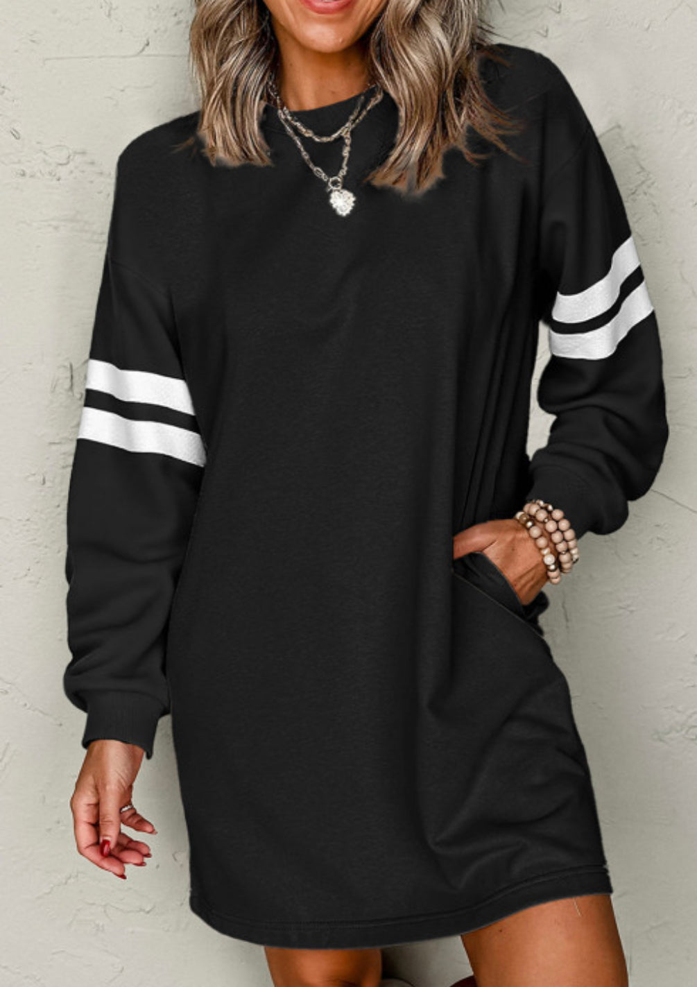 Game Day Varsity Stripe Dress with Pockets - MULTIPLE COLORS