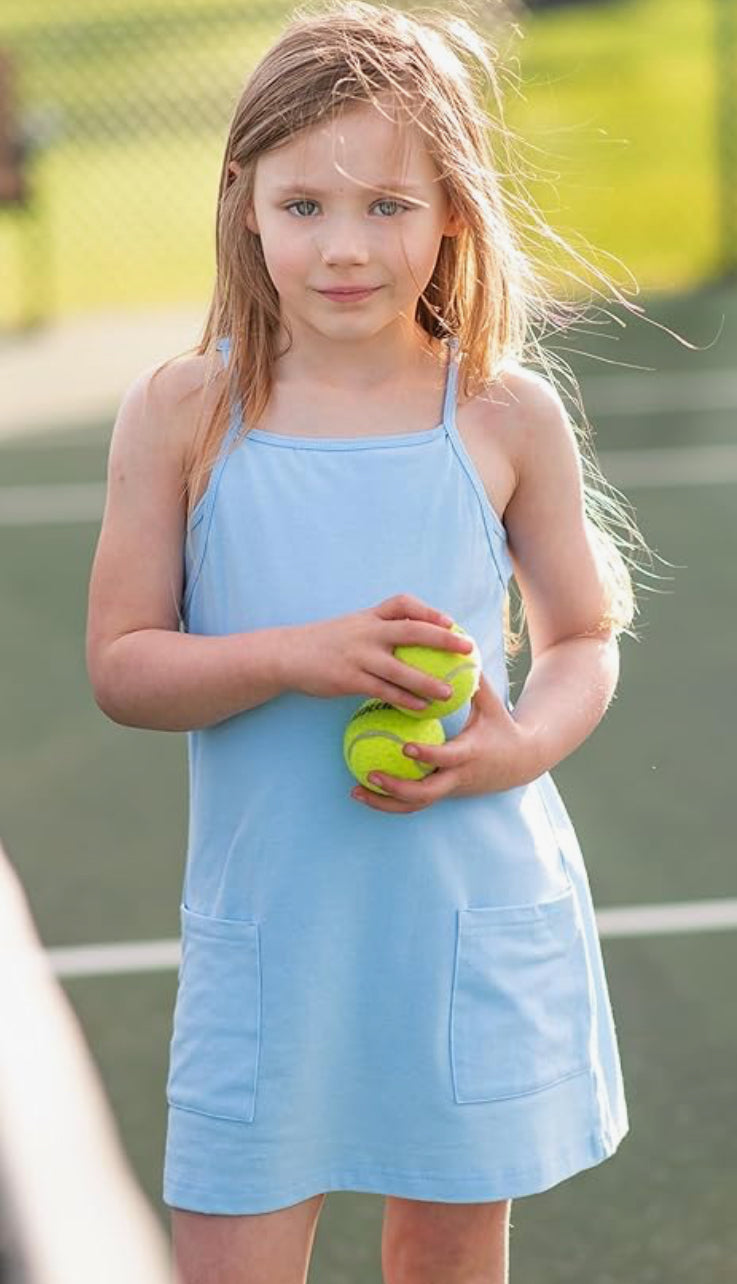 Kids Athletic Romper Dress - Multiple Colors