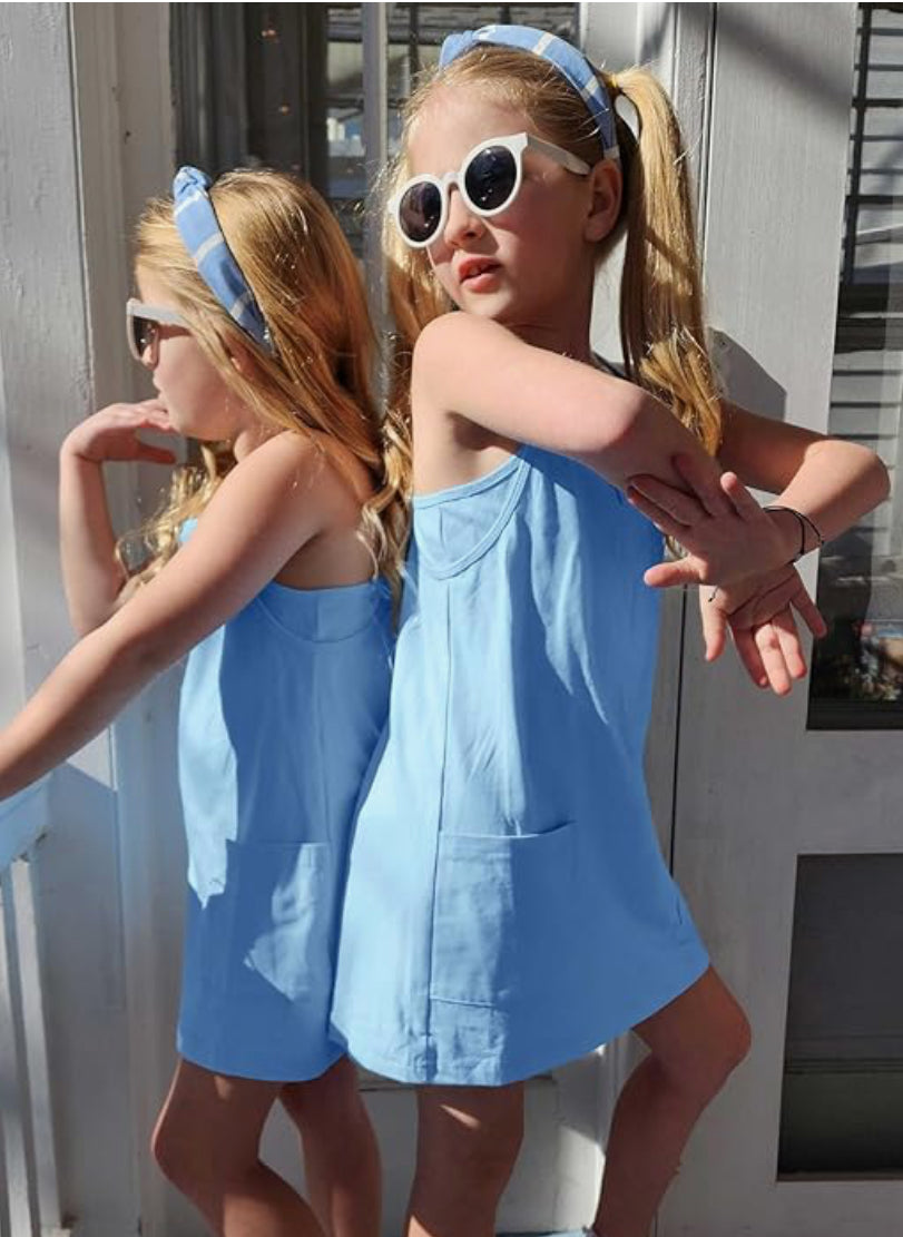 Kids Athletic Romper Dress - Multiple Colors
