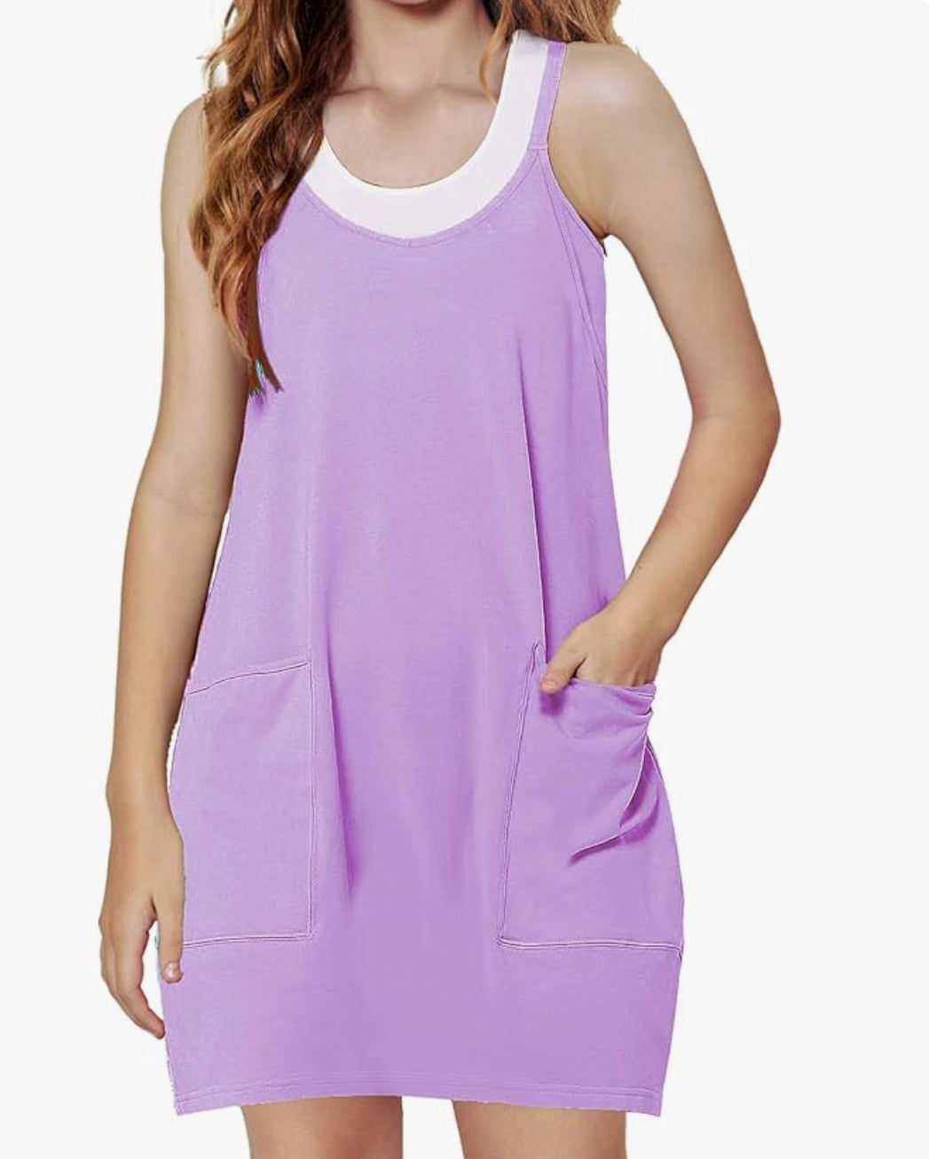 Kids Athletic Romper Dress - Multiple Colors