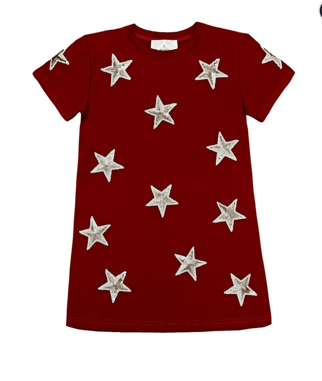 Belle Cher Maroon and Silver Star Dress