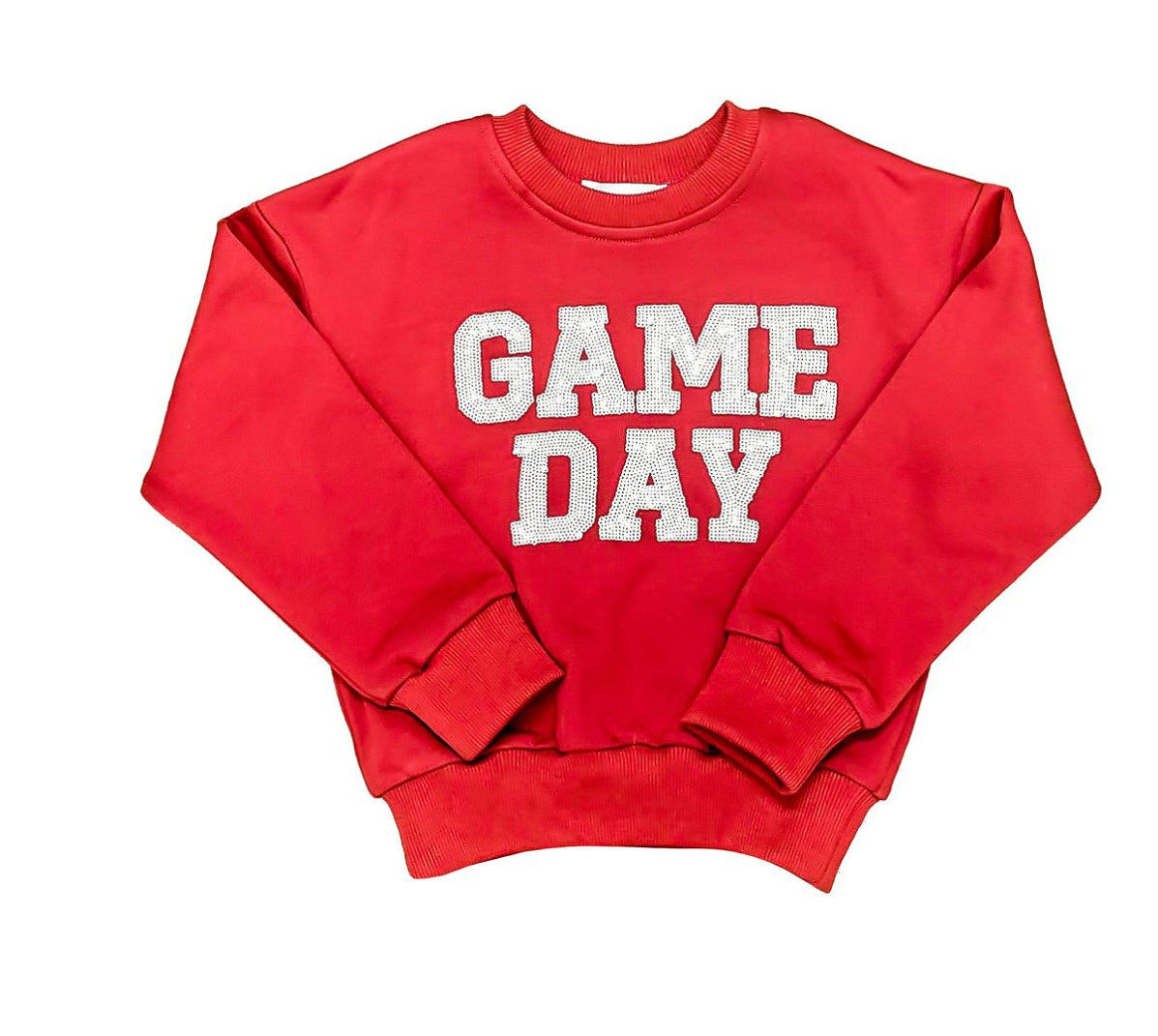 Belle Cher Red Sequin Gameday Sweatshirt