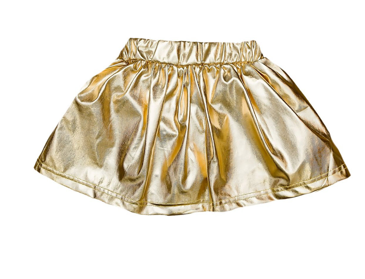 Belle Cher Gold Metallic Skirt