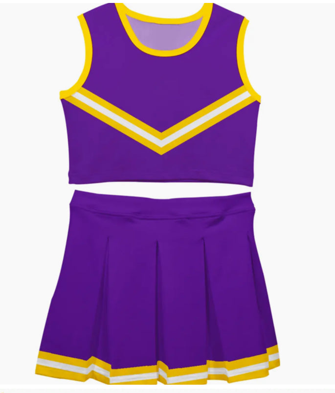 TODDLER Cheerleader SKIRT SET - Multiple Colors