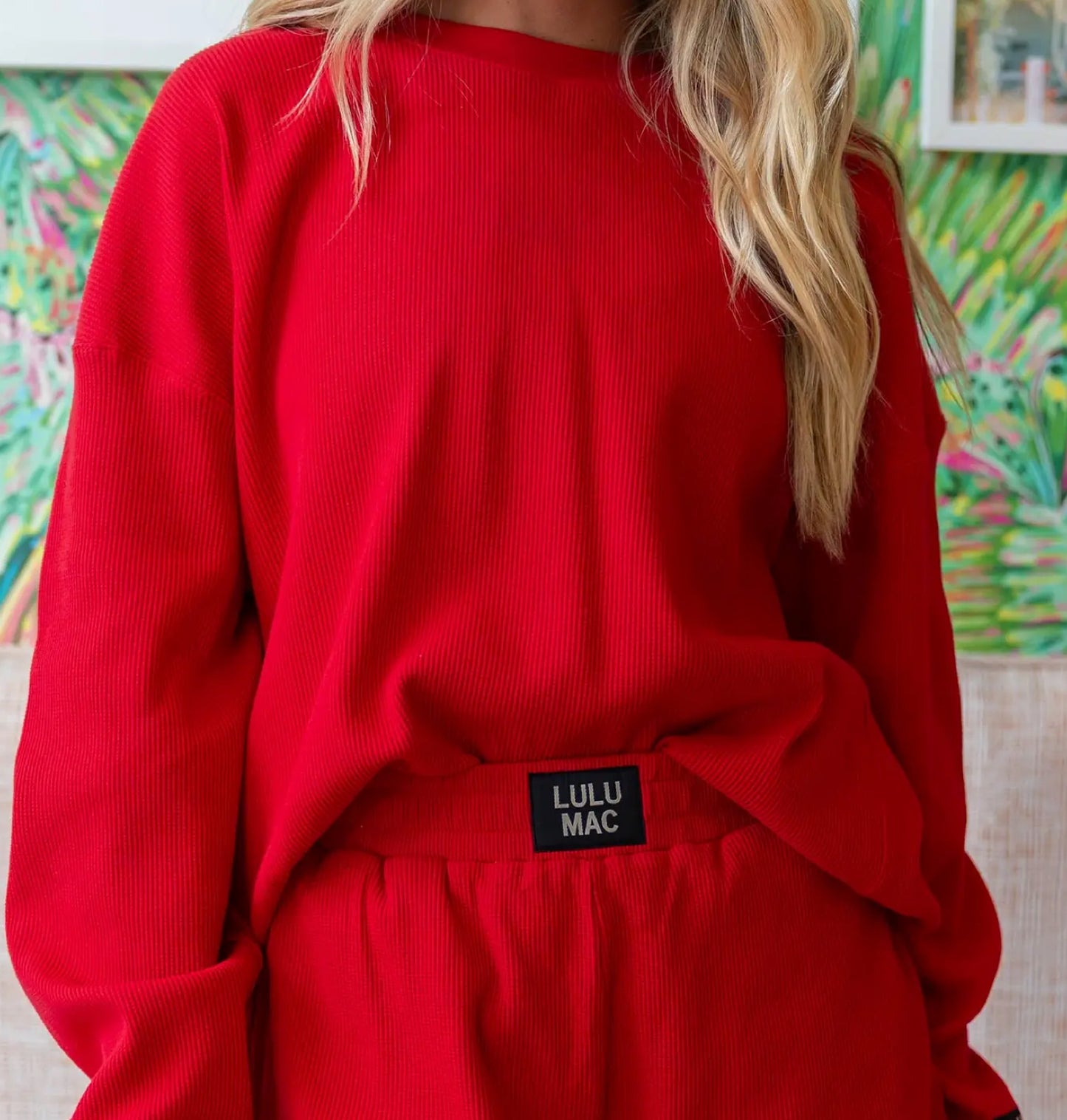 Lulu Mac Long Sleeve Waffle Top