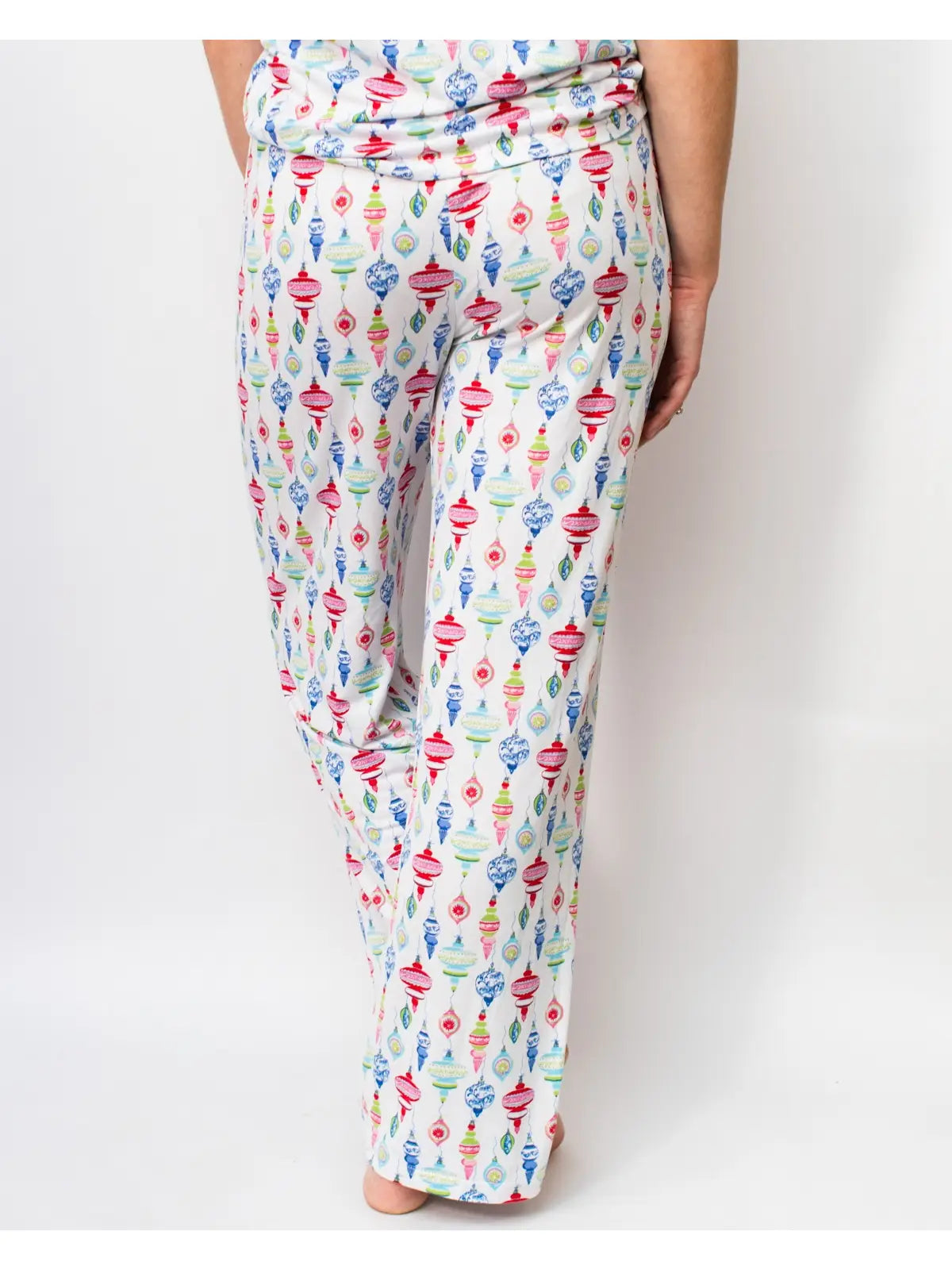 White with ornaments Pajama Pants
