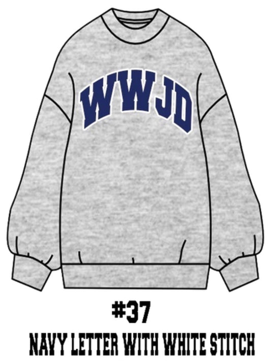 Grey WWJD Mockneck