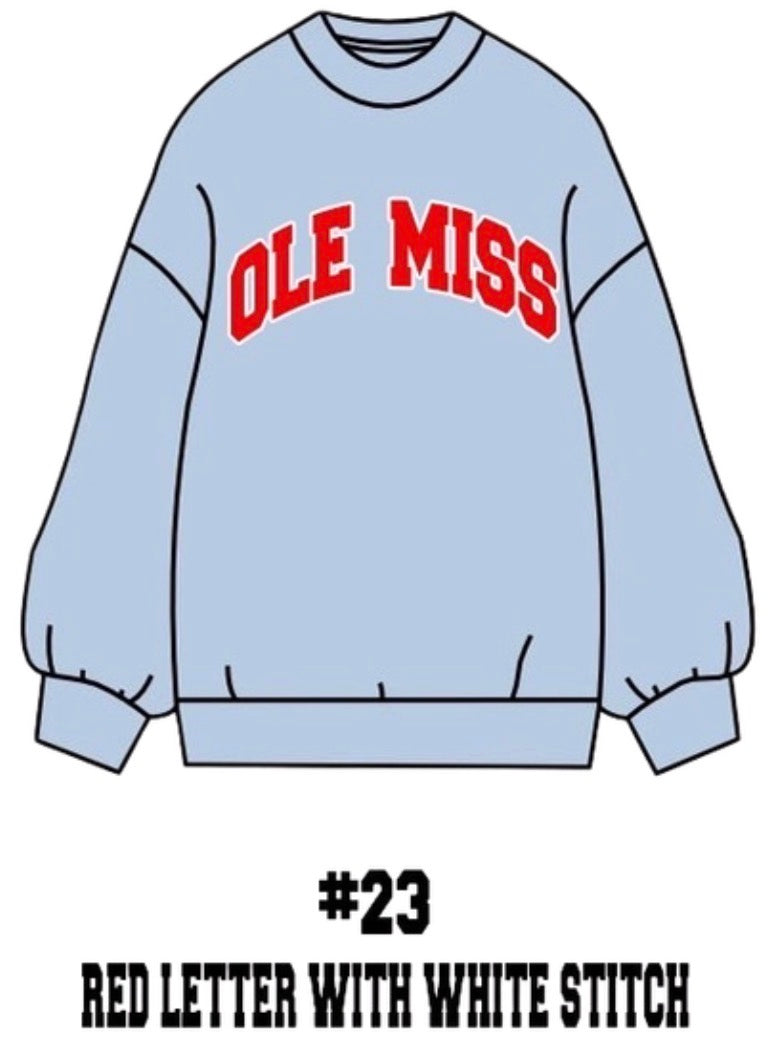 Powder Blue OLE MISS Mockneck