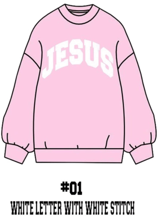 Light Pink JESUS Mockneck