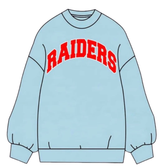 Powder Blue RAIDERS Mockneck