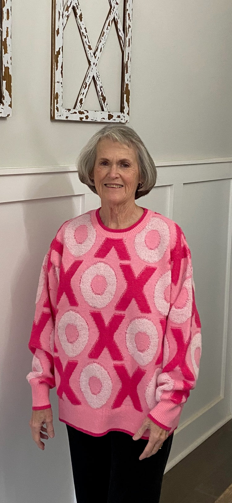 Pink XOXO Valentine’s Day Sweater